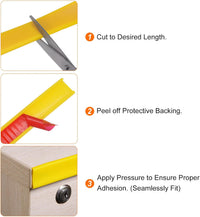Self-Adhesive U-Shape Edge Banding TPE Flexible Veneer Edging 9mm x 5m â Yellow