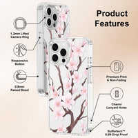 MOSNOVO Case for iPhone 13 Pro Max, [Buffertech 6.6ft Military-Grade Drop Protection] [Anti Peel Off Tech] Clear TPU Bumper Phone Case Cover Design - Balloonasaurus