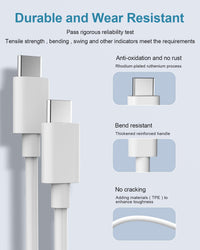 USB C Charger for 15/15 Pro Max/Plus, 20W Fast Charging USB C Charger Block Wall Plug Power Adapter with Long USB C Cable for Phone 15 Pro Max Plus Pad Pro 12.9/11 inch Google Pixel 8/7/6
