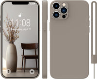 KPPIT for iPhone 14 Pro case,Silicone Case,Ultra Slim Soft Gel Anti-Scratch,Microfiber Lining,Rubber Shockproof Case Cover iPhone 14 Pro 6.1 inch,Titanium Gray