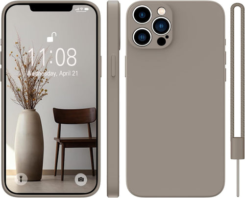KPPIT for iPhone 14 Pro case,Silicone Case,Ultra Slim Soft Gel Anti-Scratch,Microfiber Lining,Rubber Shockproof Case Cover iPhone 14 Pro 6.1 inch,Titanium Gray