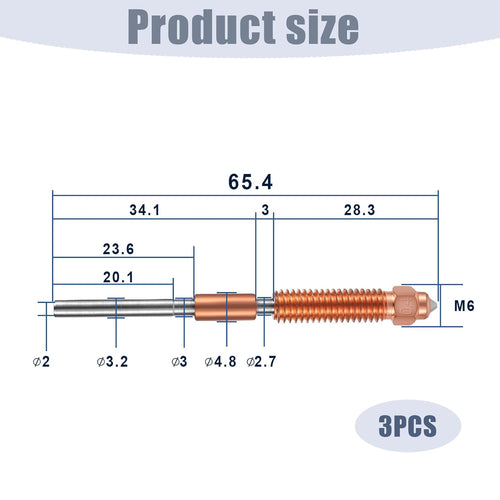 2x K1C Nozzle, 0.4mm 3D Printer Hard Steel Nozzle Replacement for Creality K1C Ender 3 V3 Ender 3 V3 Plus 3D Printer Parts Accessories (2pc)
