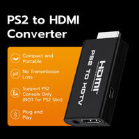 Mcbazel PS2 to HDMI Converter Adapter with 3.5mm Audio Output, HD Link Cable for PlayStation 2 ï¼Compatible with SCPH-1xxxx/3xxxx/5xxxx/7xxxx, Plug & Play for HDTV/Monitor â Not for SCPH-9000x