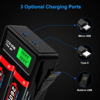 2 * 6240mWh (2x2600mAh) Controller Battery Pack for Xbox Series X/S, Xbox One, Large Capacity Controller Battery Pack with LED Indicator