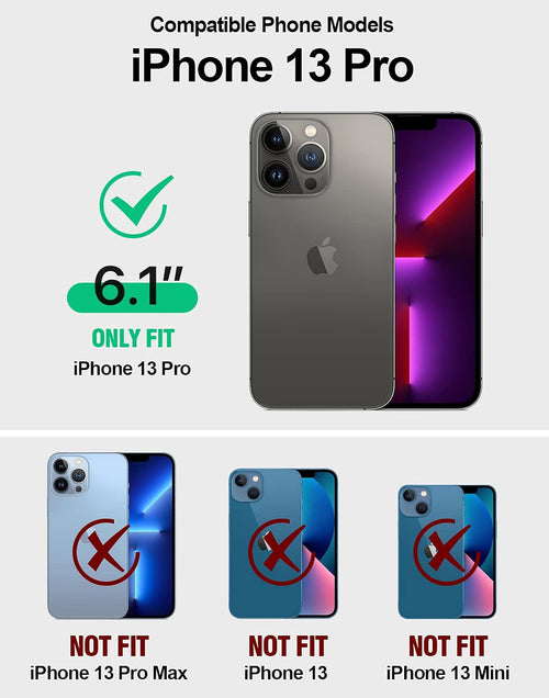 Poetic Guardian Series Case Compatible with iPhone 13 Pro 6.1 inch, Full-Body Hybrid Reinforced Shockproof Protective Rugged Clear Bumper Cover Case with Built-in Screen Protector, Black/Clear