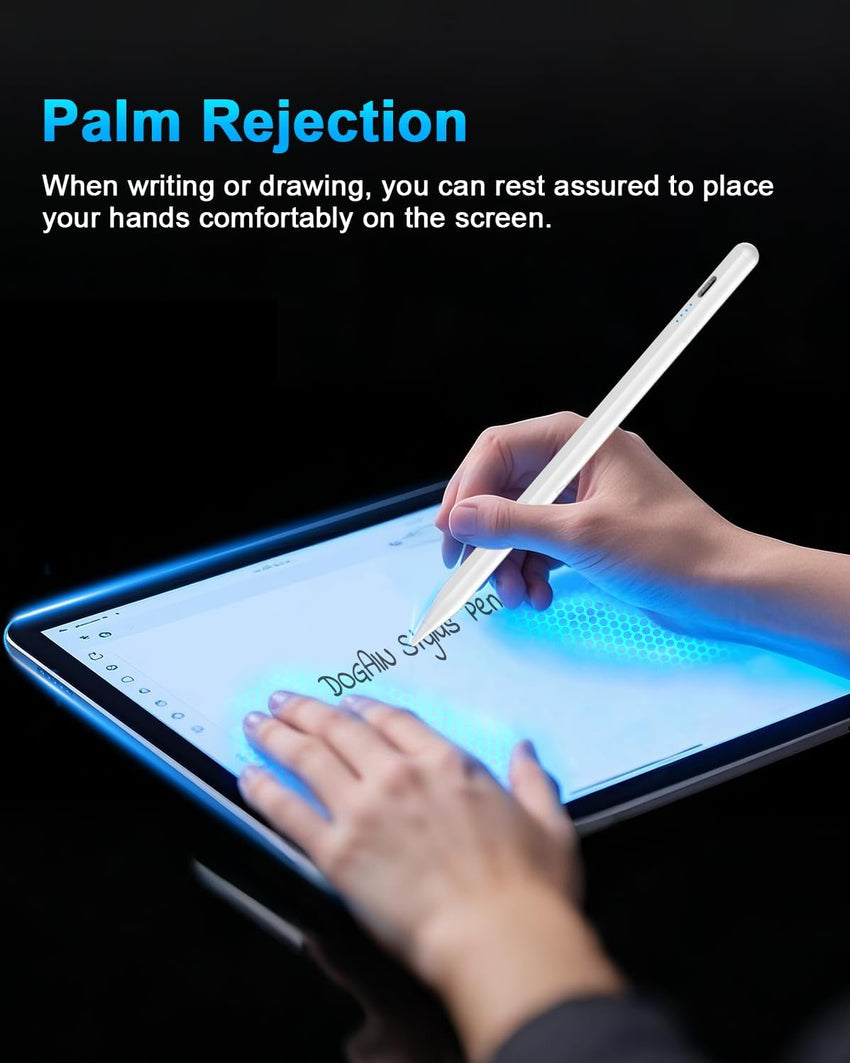 Stylus Pen for iPad 9th&10th - Type-c Charging Magnetic Pencil with Palm Rejection Stylus Pen Compatible with ï¼2018-2023ï¼Apple iPad 6/7/8/9/10ï¼iPad Air 3/4/5ï¼iPad Mini 5/6, iPad Pro 11"/12.9"ï¼Whiteï¼