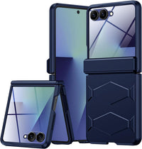 Samsung Galaxy Z Flip7 Rugged FullâBody Case NonâSlip Hinge Protection Fast Wireless Charging â Blue
