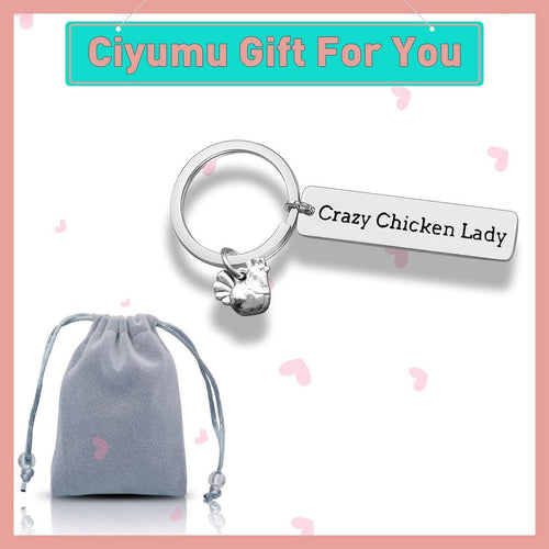 Chicken Keyring Funny Gift for Chicken Lovers Poultry Farmer Ã¢ÂÂ One Size