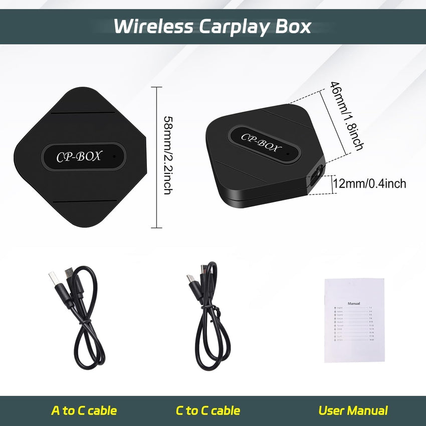 Wired to wireless CarPlay box, wireless CarPlay adapter, keeps the original CarPlay function