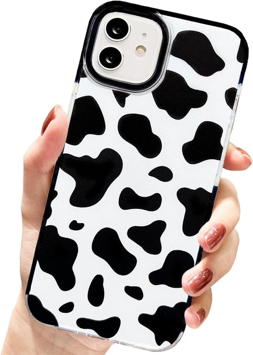 AMART for iPhone 12 Pro Max Case Cow Print,Cute Animal Cow Pattern Design Silicone Shockproof Protective TUP Bumper Case for iPhone 12 Pro Max 6.7 inch