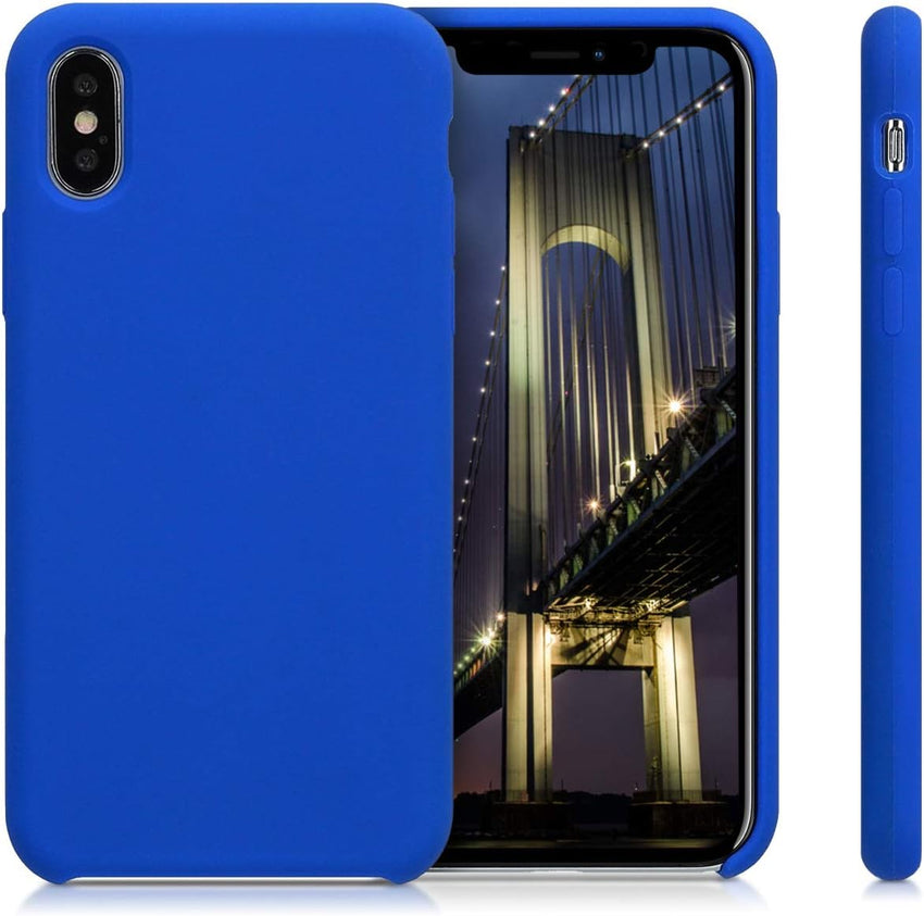 kwmobile Case Compatible with Apple iPhone X Case - TPU Silicone Phone Cover with Soft Finish - Baltic Blue
