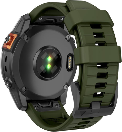 OVERSTEP for Garmin Fenix 7X Pro, 26 mm Silicone Wristband for Fenix 7X Pro/Fenix 7X/Fenix 6X/6X Pro Fenix 5X/5X Plus Fenix 3/3 HR