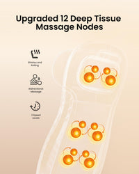RENPHO Back Massager with Heat, Shiatsu Massage Chair, Full Back Massager Deep Tissue Kneading, Massager Seat Vibration, Height Adjustable Use at Home & Office