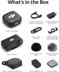 DJI Mic 3 (1 TX + 1 RX), Wireless Lavalier Mic for iPhone/Camera/Android, Ultralight, Extended Operating Time & Fast Charging, 400m Transmission, Noise Cancelling, Vlog, Streaming