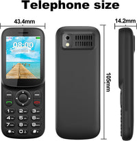 T185 | 4G SIM Free Mobile Phone Unlocked with Dual Nano SIM Slot | 1.8" LCD Screen | Bluetooth | 1000 mAh Battery | FM Radio | Compact Basic Mobile Phone with Torch| Pay As You Go Phones All Carriers