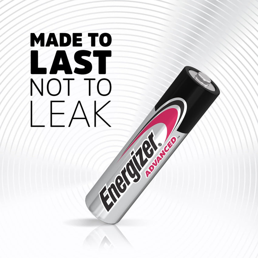 Energizer Advanced - AAA Batteries (12 Pack) - Triple A Battery 1.5V - Up To 100% Longer Lasting - Ideal for High-Drain Devices - 0% Plastic Packaging - 10 Year Shelf Life [Amazon Exclusive]