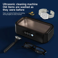 Ultrasonic Jewellery Cleaner 50kHz 650ml Stainless Tank 3 Modes Digital Timer â Silver