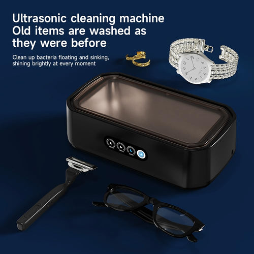 Ultrasonic Jewellery Cleaner 50kHz 650ml Stainless Tank 3 Modes Digital Timer â Silver