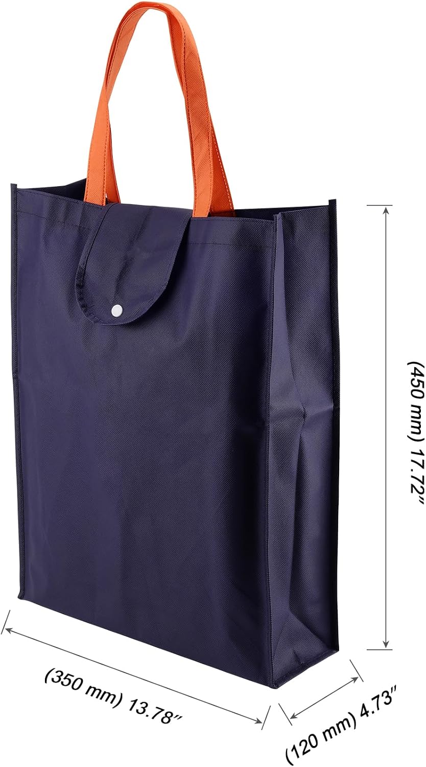 Foldable Reusable Shopping Bags 8-Pack Washable Tote for Grocery Travel Picnic 35x12x45cm