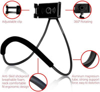 Orco Universal Smart Mobile Phone Stand Hang on Neck Cell Phone Mount Holder Flexible Lazy Bracket DIY Free Rotating for iPhone Samsung (Black)