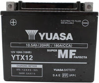 Yuasa Motorcycle Battery YTX12 12V 180CCA Maintenance-Free AGM YTX12