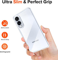 ivoler Clear Case for Samsung Galaxy S25 Edge with 2 Pieces Tempered Glass, [Anti-Yellow] [Military Protection] [Camera Protection] Transparent Protective Case Shockproof Anti-Scratch Cover