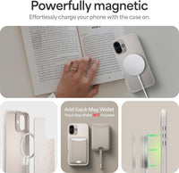CYRILL by Spigen Kajuk Mag [Crossbody Case] Compatible with iPhone 16 Pro Max (2024) [Compatible with MagSafe] - Classic Charm Cream