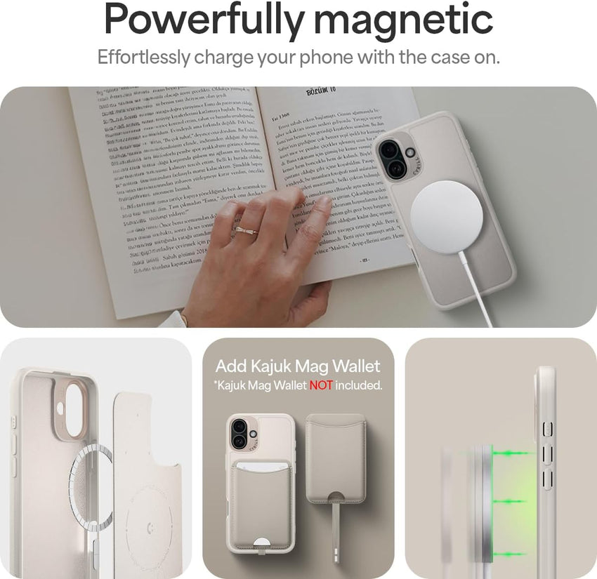 CYRILL by Spigen Kajuk Mag [Crossbody Case] Compatible with iPhone 16 Pro Max (2024) [Compatible with MagSafe] - Classic Charm Cream