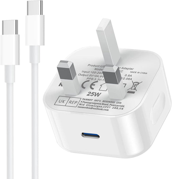 Samsung USB C Charger Plug and Cable 1M, Samsung Fast Charging USBC Plug with Type C Lead for Galaxy S26 S25 S24 S23 S22 S21 S20 A56 A55 A54 A53 A52S A16 A15 A14 A36 A35 A34 A33 A32 A26 A25 A70 A71