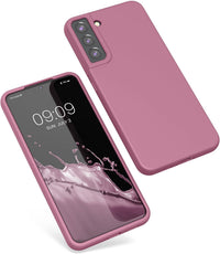 kwmobile Case Compatible with Samsung Galaxy S22 Plus Case - TPU Silicone Phone Cover with Soft Finish - Dark Rose