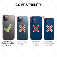 HOOMIL Case for iPhone 12 Pro Max, Non-Yellowing, Drop Protection, Anti-Scratch Transparent Hard Back Phone Cover - Crystal Clear
