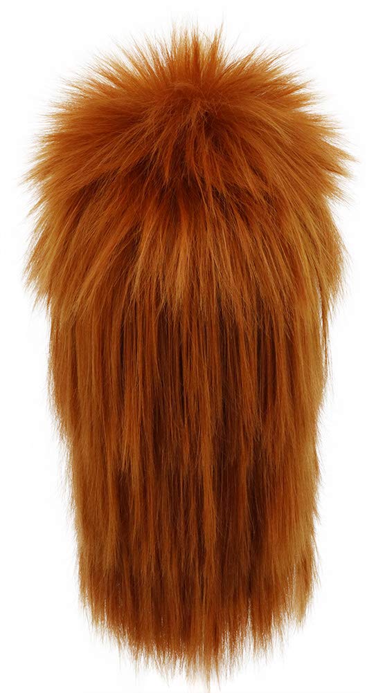Mullet Style Heavy Metal Halloween Wig Spiked Rocker â Red Orange