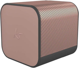 KitSound Boom Cube Metallic Portable Rechargeable Wireless Bluetooth Speaker, Rose Gold
