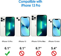 JETech Case for iPhone 13 Pro 6.1-Inch, Non-Yellowing Shockproof Phone Bumper Cover, Anti-Scratch Clear Back (Clear)