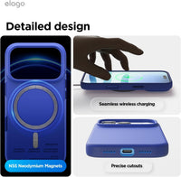 elago Magnetic Silicone Case Compatible with iPhone 17 Pro Case 6.3â - Compatible with MagSafe, Premium Liquid Silicone Material, Protective Cover, Shockproof, Slim Phone (Cobalt Blue)