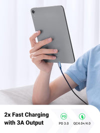 UGREEN USB C to USB-C Charger Cable 60W Type C to C Lead Fast Charging Compatible With iPhone Air/17/16 Pro Max, Galaxy S25 Ultra, Pixel 9, iPad Pro 2024/Air 5, MacBook Pro (2M)