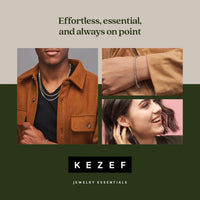 KEZEF 18k Gold Over Sterling Silver 1mm Box Chain Necklace Made in Italy | 925 Sterling Silver Necklace for Women | Rose Gold Chain for Women Men