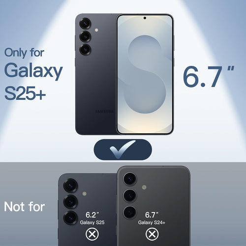 JETech Ultra Slim Case for Samsung Galaxy S25+ / S25 Plus 5G, Camera Lens Full Protection, Lightweight Matte Finish PP Hard Minimalist Cover (Black)