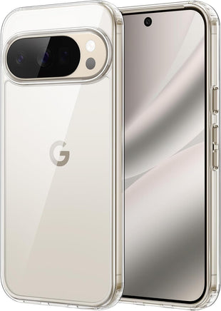 JETech Case for Google Pixel 10/10 Pro 2025, Non-Yellowing Shockproof Bumper Protective Phone Cover, Anti-Scratch Hard PC Back (Clear)