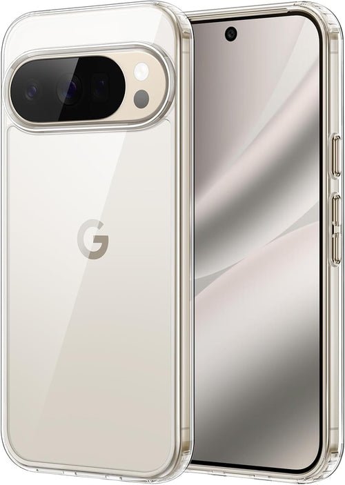 JETech Case for Google Pixel 10/10 Pro 2025, Non-Yellowing Shockproof Bumper Protective Phone Cover, Anti-Scratch Hard PC Back (Clear)