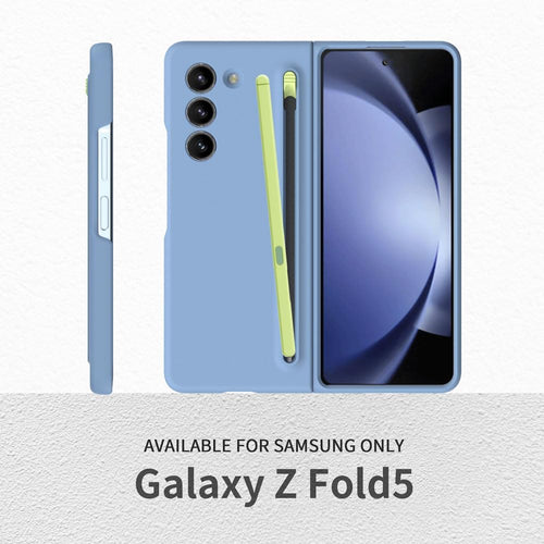 case Galaxy Z Fold 5 case with S Pen Fold EditionãS Pen + Caseã Compatible with Samsung Galaxy Z Fold5 Slim S Pen Phone Cover Shell replacement (Blue)