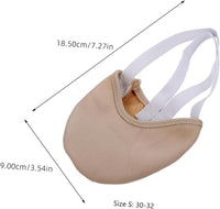 Half Sole Ballet Shoes for Women and Girls â Skin Colour Size S