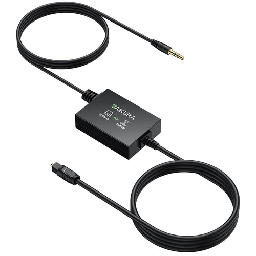 AD Converter Analog-to-Digital 192kHz 3.5mm to Optical SPDIF Toslink with Cables â with Cables