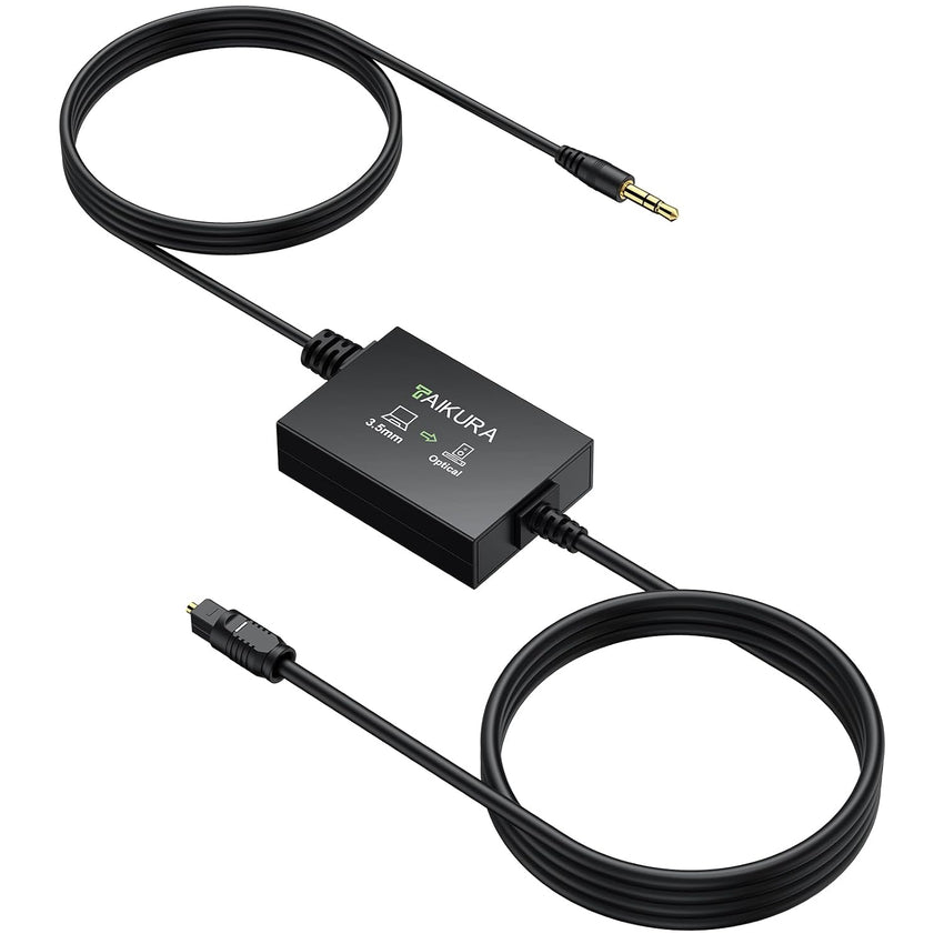 AD Converter Analog-to-Digital 192kHz 3.5mm to Optical SPDIF Toslink with Cables â with Cables