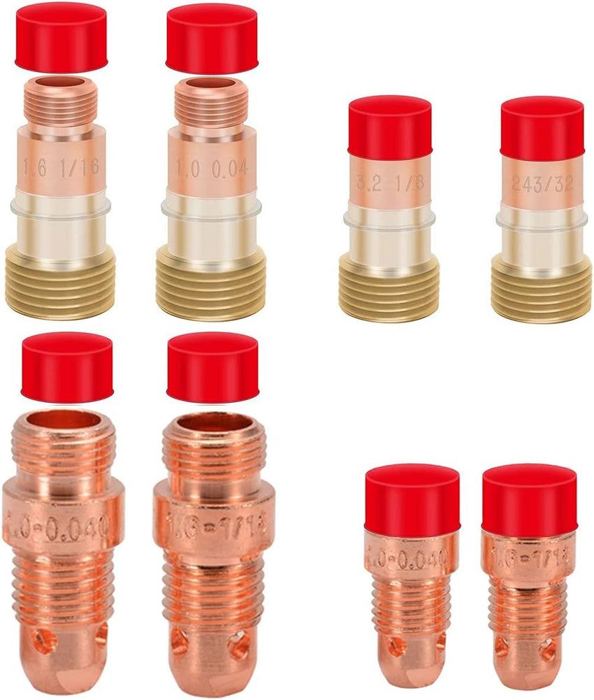 TIG Welding Gas Lens Kit #12 61pcs for WP-17/18/26 with Glass Cups & Accessories #12