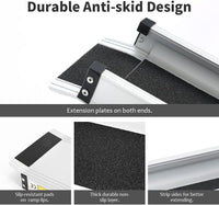 2PCS Telescopic Wheelchair Ramps 5FT, gardhom Portable Adjustable Ramps for Mobility Scooters 272KG Loading Capacity for Home Front Door Stair Steps