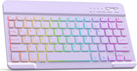 Bluetooth Keyboard Rechargeable Wireless QWERTY Portable for iPad/iPhone â Light Purple