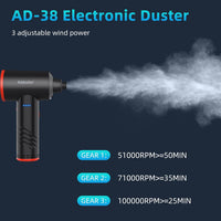 Compressed Air Duster Cleaner for PC with LED Light â Reusable Air Blower