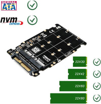 M.2 NVMe (Key M/B) to U.2 SFF-8639 Adapter