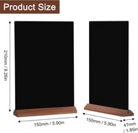 Chalkboard Table Signs 3-Pack with Stands Black A5